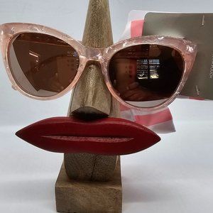 Falls Creek Women's Sunglasses Clear Metallic Pink Tint